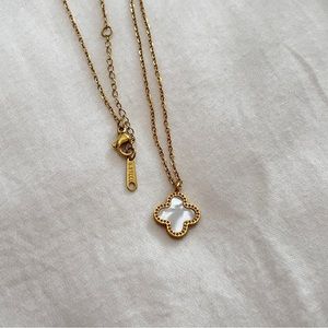[3/$30] Gold Tone Stainless Steel Alhambra Clover Pendant Necklace 👚